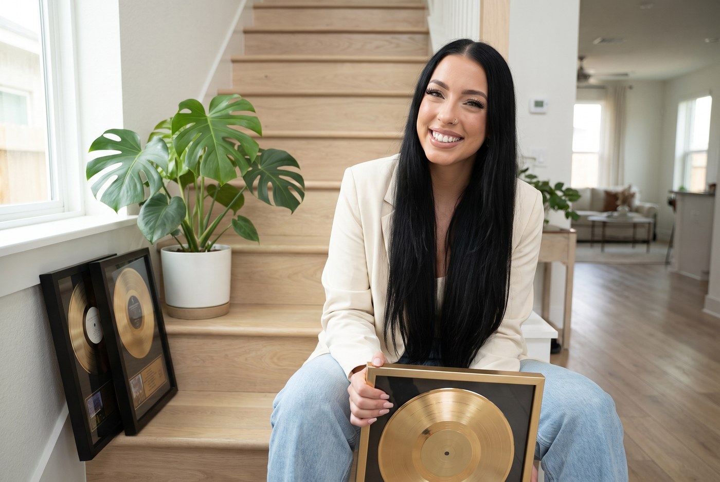 Angie with her creator awards